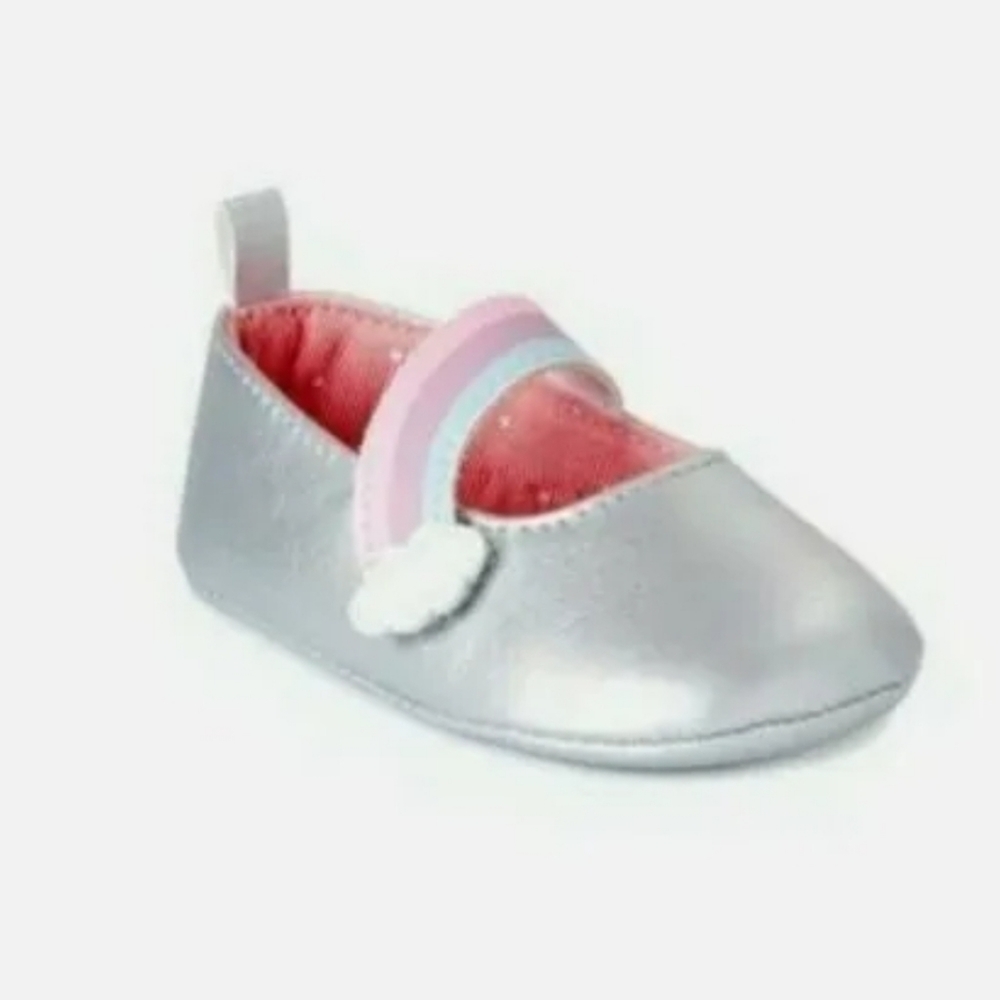 Carter's Child of Mine baby girl Rainbow Mary Jane shoes- size Newborn